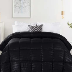 SUPERIOR® Striped All Season Plush Reversible Down Alternative Hypoallergenic Comforter
