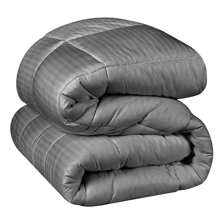 SUPERIOR® Striped All Season Plush Reversible Down Alternative Hypoallergenic Comforter