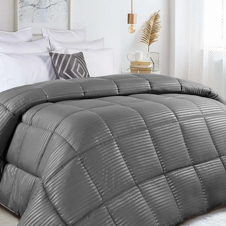 SUPERIOR® Striped All Season Plush Reversible Down Alternative Hypoallergenic Comforter