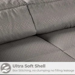 SUPERIOR® Striped All Season Plush Reversible Down Alternative Hypoallergenic Comforter