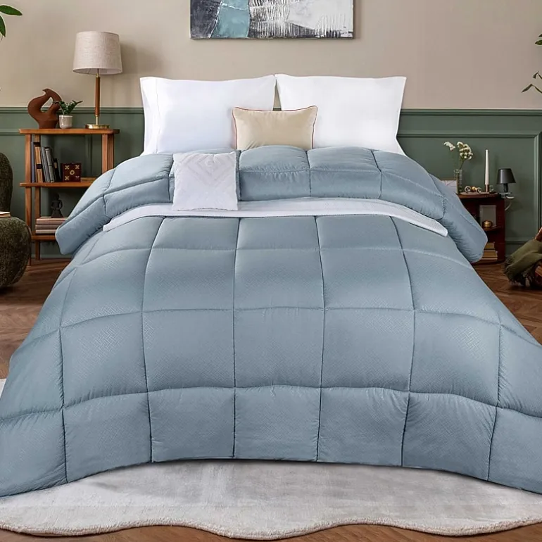SUPERIOR® Striped All Season Plush Reversible Down Alternative Hypoallergenic Comforter