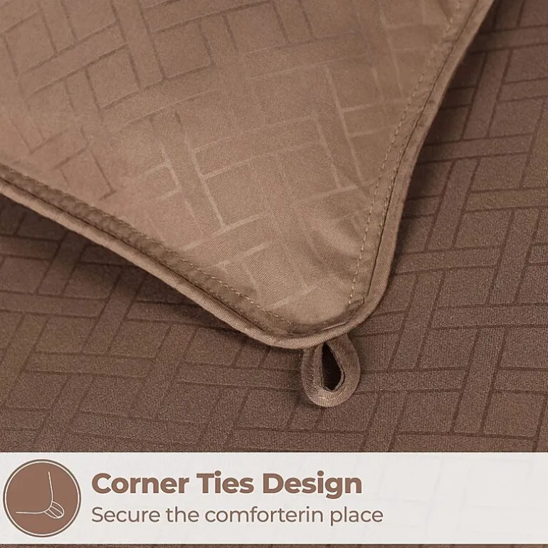 SUPERIOR® Striped All Season Plush Reversible Down Alternative Hypoallergenic Comforter