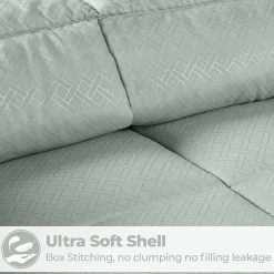 SUPERIOR® Striped All Season Plush Reversible Down Alternative Hypoallergenic Comforter