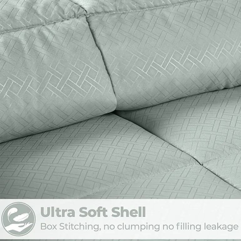 SUPERIOR® Striped All Season Plush Reversible Down Alternative Hypoallergenic Comforter