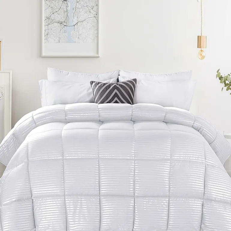 SUPERIOR® Striped All Season Plush Reversible Down Alternative Hypoallergenic Comforter