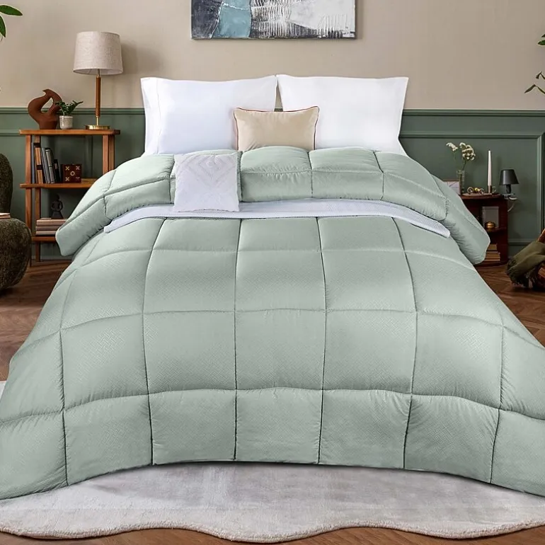 SUPERIOR® Striped All Season Plush Reversible Down Alternative Hypoallergenic Comforter