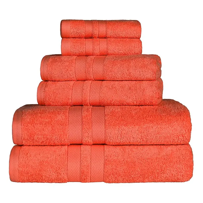 SUPERIOR® Ultra Collection | 100% Cotton 6-pc. Quick Dry Solid Bath Towel Set