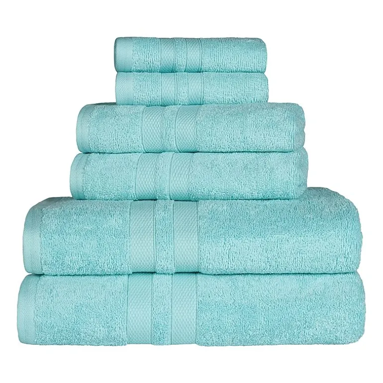 SUPERIOR® Ultra Collection | 100% Cotton 6-pc. Quick Dry Solid Bath Towel Set