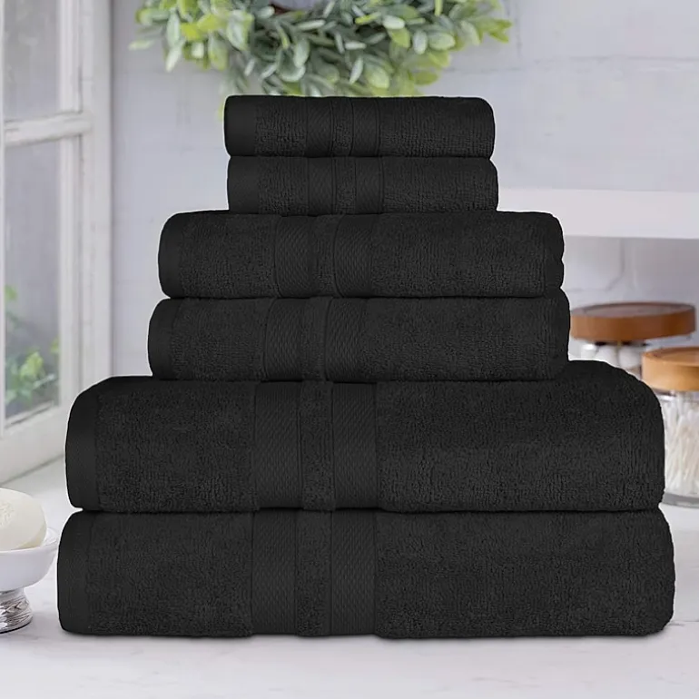 SUPERIOR® Ultra Collection | 100% Cotton 6-pc. Quick Dry Solid Bath Towel Set