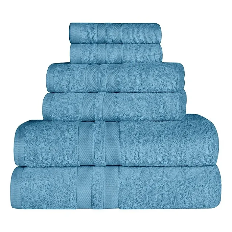 SUPERIOR® Ultra Collection | 100% Cotton 6-pc. Quick Dry Solid Bath Towel Set
