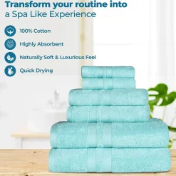 SUPERIOR® Ultra Collection | 100% Cotton 6-pc. Quick Dry Solid Bath Towel Set