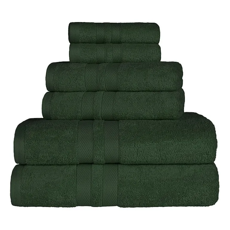 SUPERIOR® Ultra Collection | 100% Cotton 6-pc. Quick Dry Solid Bath Towel Set