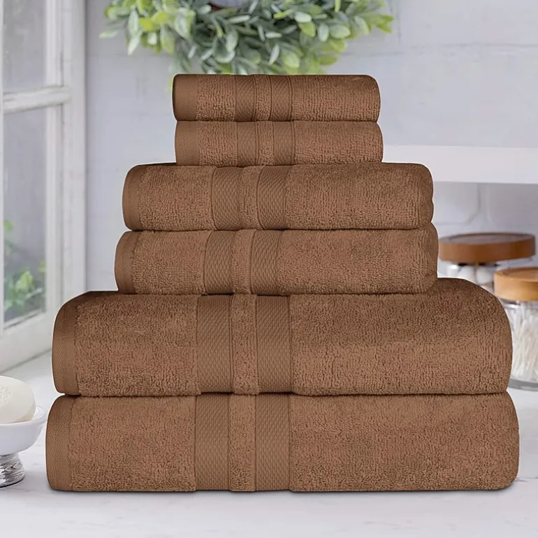 SUPERIOR® Ultra Collection | 100% Cotton 6-pc. Quick Dry Solid Bath Towel Set