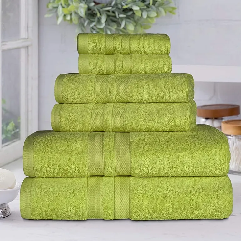 SUPERIOR® Ultra Collection | 100% Cotton 6-pc. Quick Dry Solid Bath Towel Set
