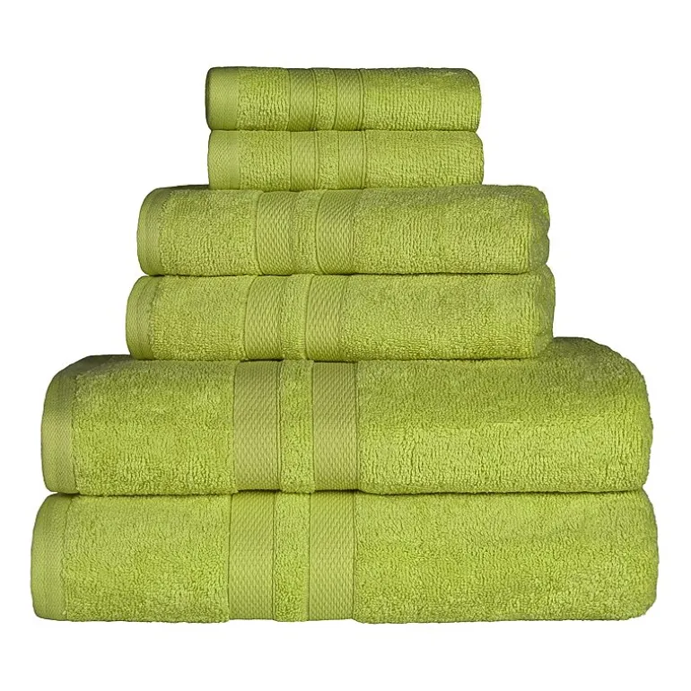SUPERIOR® Ultra Collection | 100% Cotton 6-pc. Quick Dry Solid Bath Towel Set