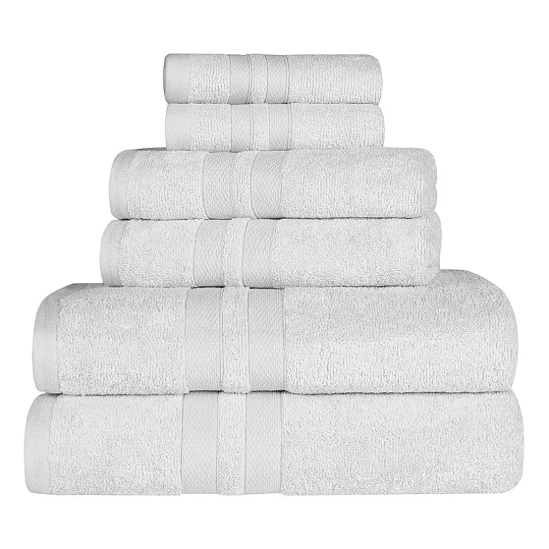 SUPERIOR® Ultra Collection | 100% Cotton 6-pc. Quick Dry Solid Bath Towel Set