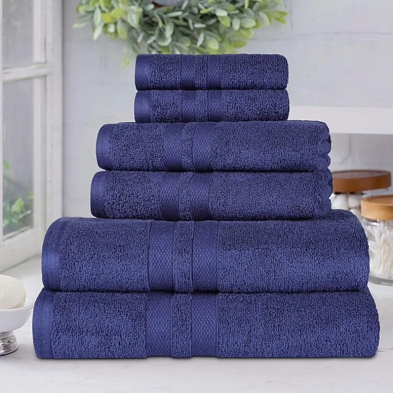 SUPERIOR® Ultra Collection | 100% Cotton 6-pc. Quick Dry Solid Bath Towel Set