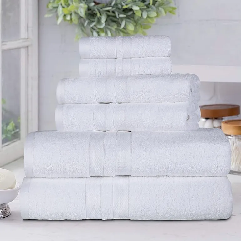 SUPERIOR® Ultra Collection | 100% Cotton 6-pc. Quick Dry Solid Bath Towel Set
