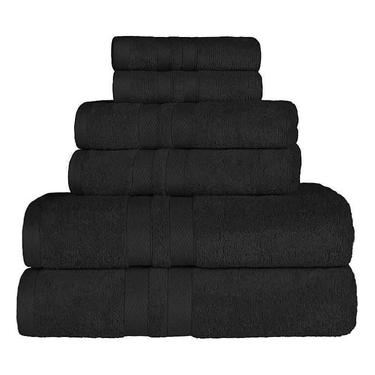 SUPERIOR® Ultra Collection | 100% Cotton 6-pc. Quick Dry Solid Bath Towel Set