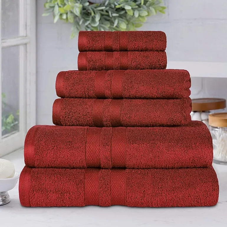 SUPERIOR® Ultra Collection | 100% Cotton 6-pc. Quick Dry Solid Bath Towel Set
