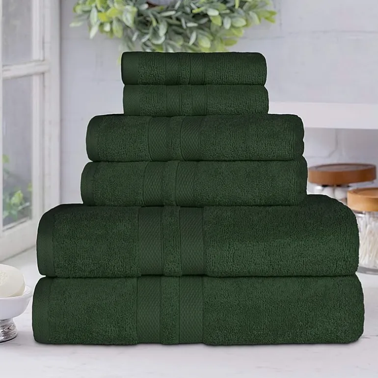 SUPERIOR® Ultra Collection | 100% Cotton 6-pc. Quick Dry Solid Bath Towel Set