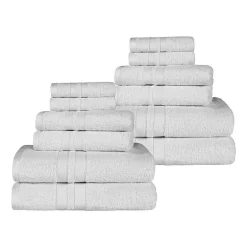 SUPERIOR® Ultra Collection | 100% Cotton 12-pc. Quick Dry Solid Bath Towel Set