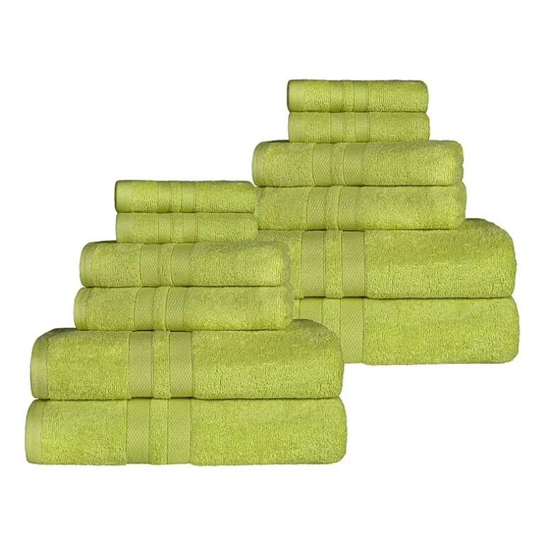 SUPERIOR® Ultra Collection | 100% Cotton 12-pc. Quick Dry Solid Bath Towel Set