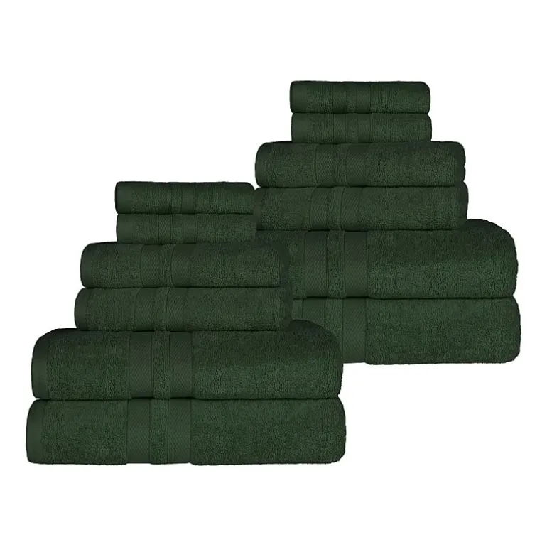 SUPERIOR® Ultra Collection | 100% Cotton 12-pc. Quick Dry Solid Bath Towel Set