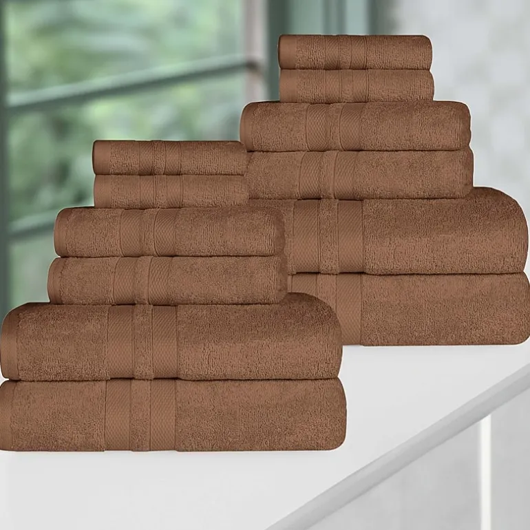 SUPERIOR® Ultra Collection | 100% Cotton 12-pc. Quick Dry Solid Bath Towel Set