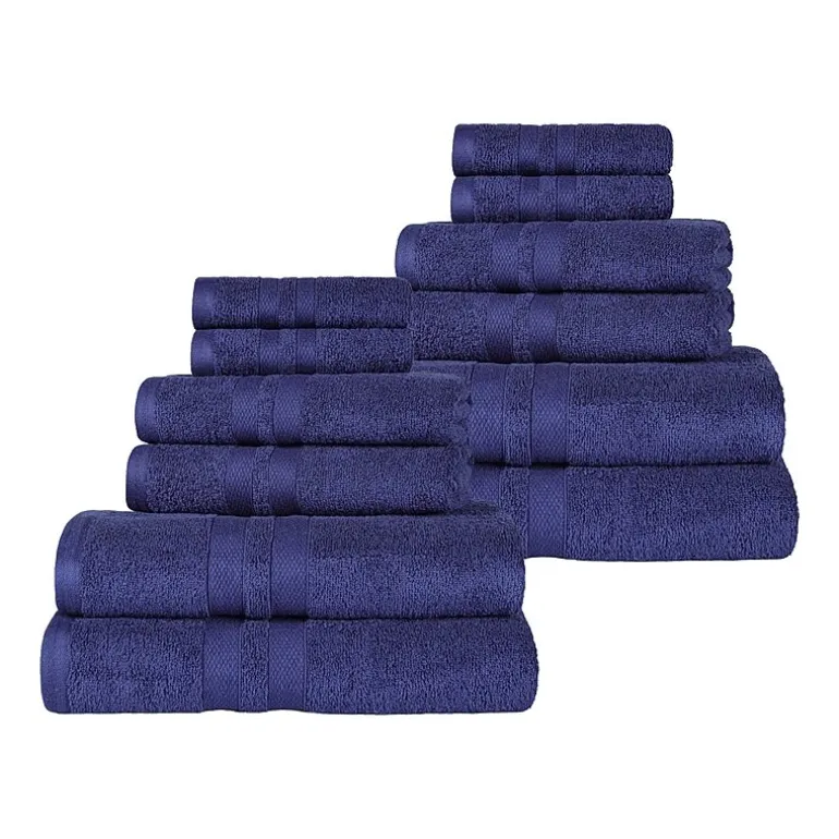 SUPERIOR® Ultra Collection | 100% Cotton 12-pc. Quick Dry Solid Bath Towel Set