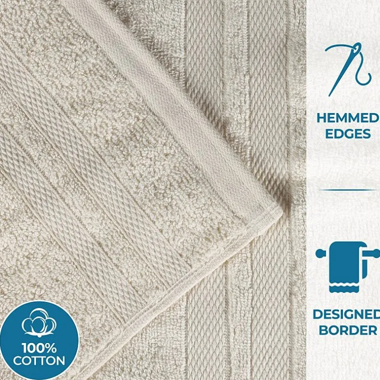 SUPERIOR® Ultra Collection | 100% Cotton 12-pc. Quick Dry Solid Bath Towel Set