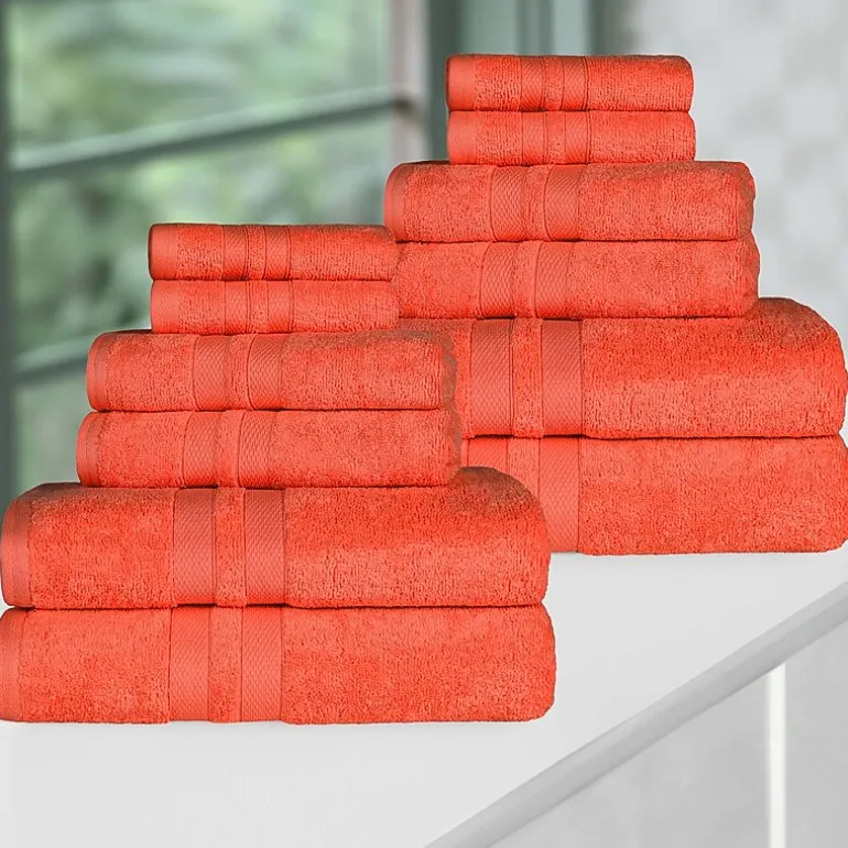 SUPERIOR® Ultra Collection | 100% Cotton 12-pc. Quick Dry Solid Bath Towel Set