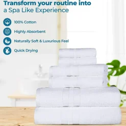 SUPERIOR® Ultra Collection | 100% Cotton 12-pc. Quick Dry Solid Bath Towel Set