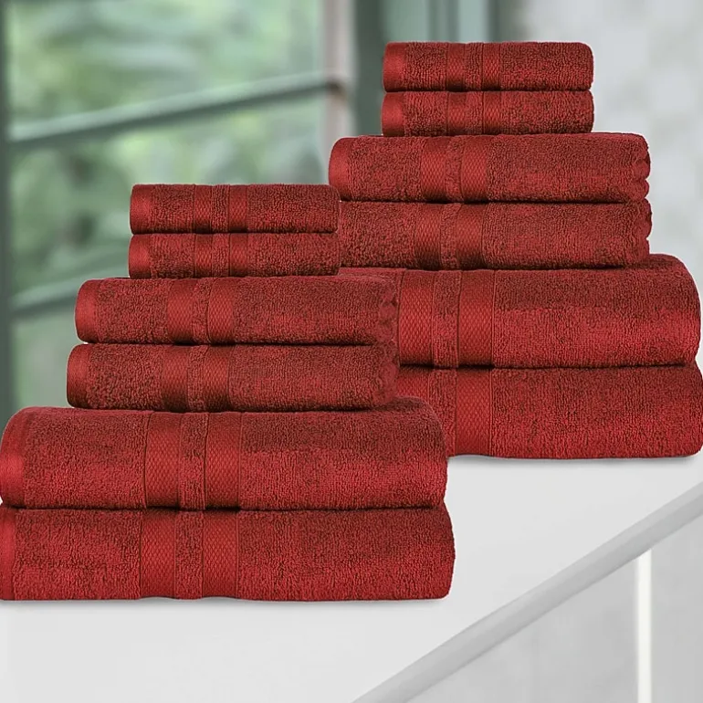 SUPERIOR® Ultra Collection | 100% Cotton 12-pc. Quick Dry Solid Bath Towel Set