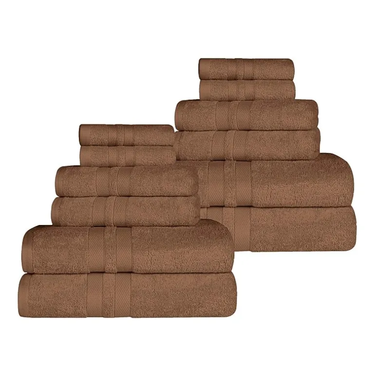 SUPERIOR® Ultra Collection | 100% Cotton 12-pc. Quick Dry Solid Bath Towel Set