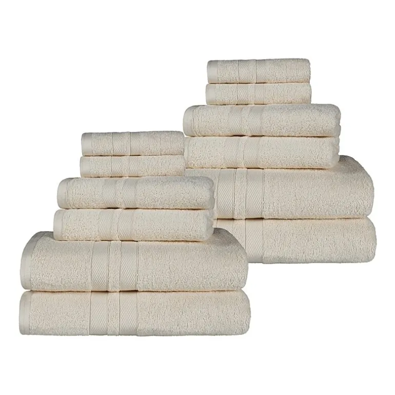 SUPERIOR® Ultra Collection | 100% Cotton 12-pc. Quick Dry Solid Bath Towel Set