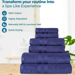 SUPERIOR® Ultra Collection | 100% Cotton 12-pc. Quick Dry Solid Bath Towel Set