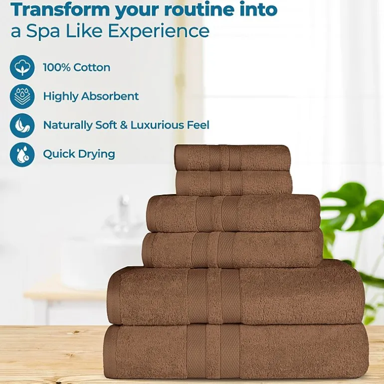 SUPERIOR® Ultra Collection | 100% Cotton 12-pc. Quick Dry Solid Bath Towel Set