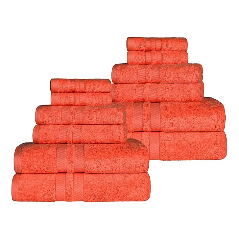 SUPERIOR® Ultra Collection | 100% Cotton 12-pc. Quick Dry Solid Bath Towel Set