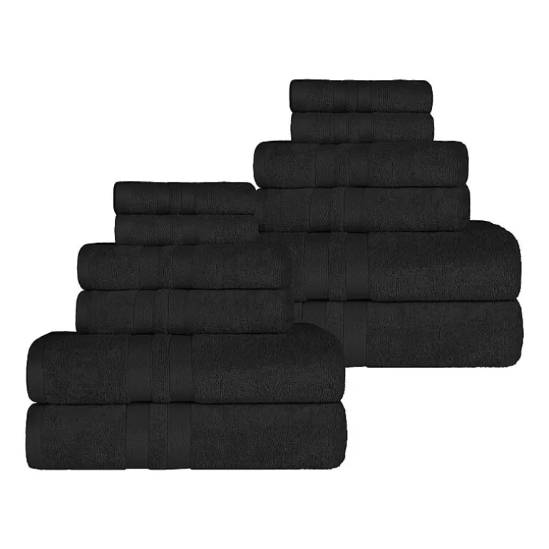 SUPERIOR® Ultra Collection | 100% Cotton 12-pc. Quick Dry Solid Bath Towel Set