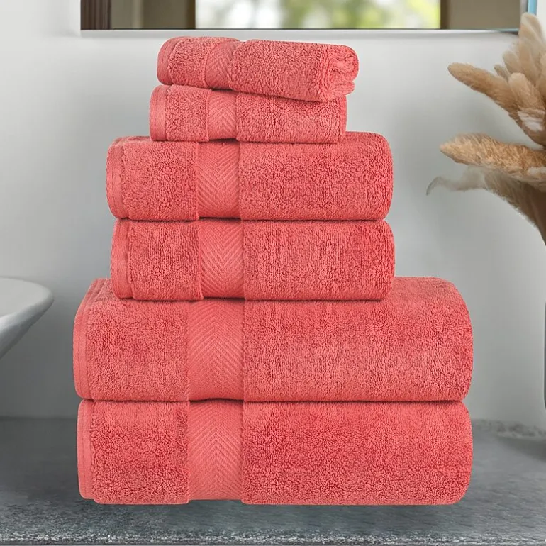 SUPERIOR® Zero Twist Cotton Chevron 6-pc. Quick Dry Bath Towel Set