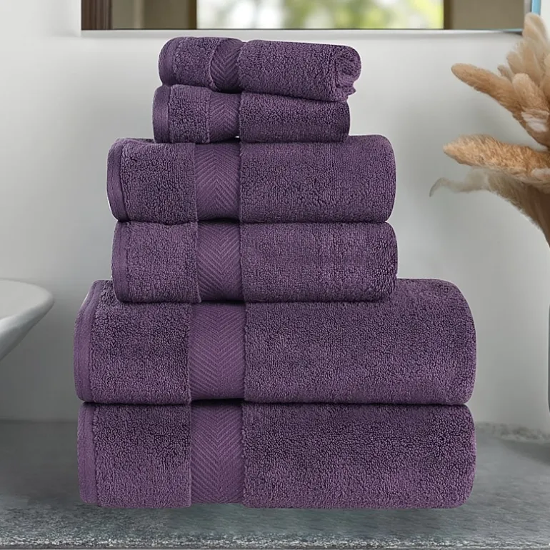 SUPERIOR® Zero Twist Cotton Chevron 6-pc. Quick Dry Bath Towel Set
