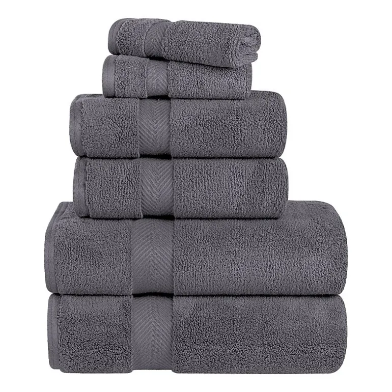 SUPERIOR® Zero Twist Cotton Chevron 6-pc. Quick Dry Bath Towel Set