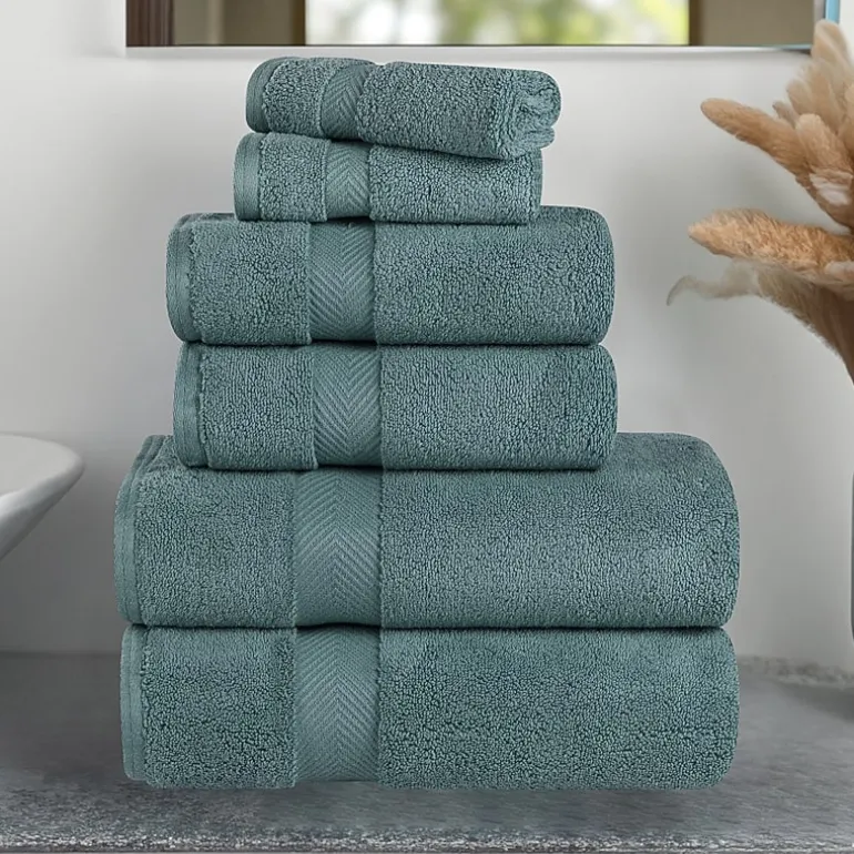 SUPERIOR® Zero Twist Cotton Chevron 6-pc. Quick Dry Bath Towel Set