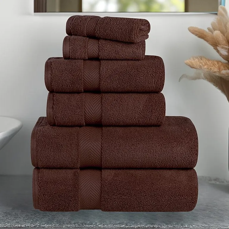 SUPERIOR® Zero Twist Cotton Chevron 6-pc. Quick Dry Bath Towel Set