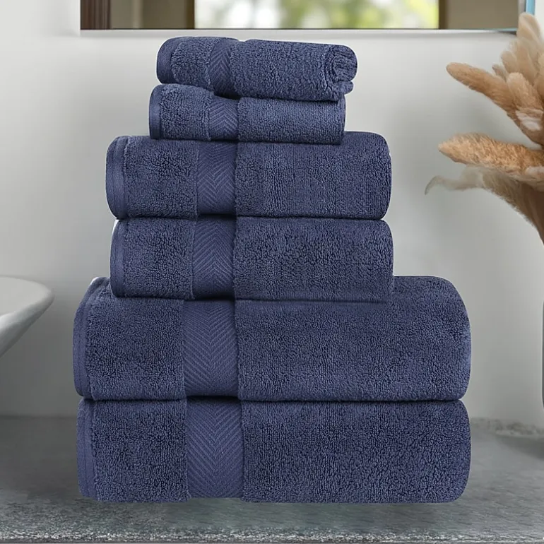 SUPERIOR® Zero Twist Cotton Chevron 6-pc. Quick Dry Bath Towel Set