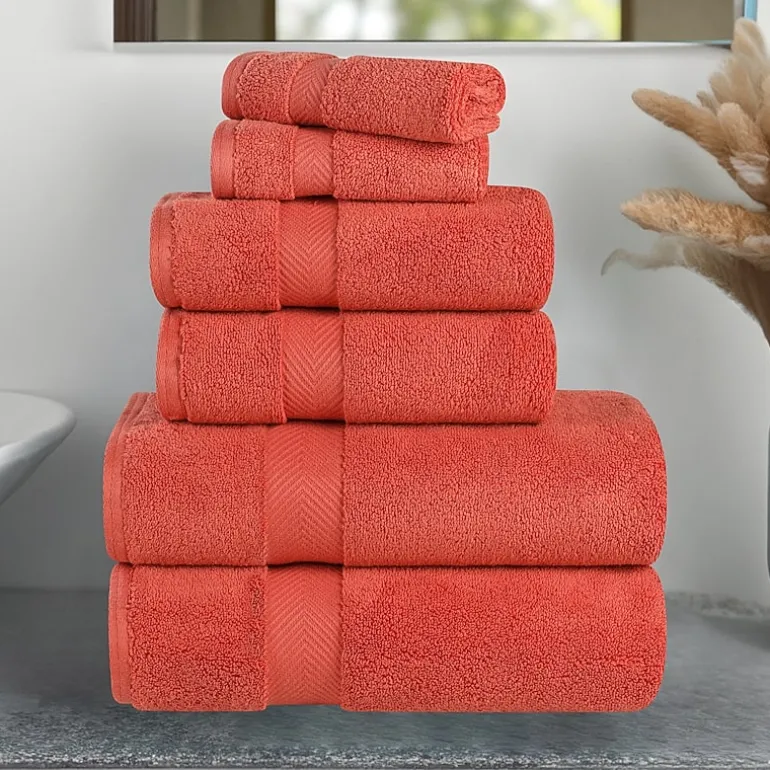 SUPERIOR® Zero Twist Cotton Chevron 6-pc. Quick Dry Bath Towel Set