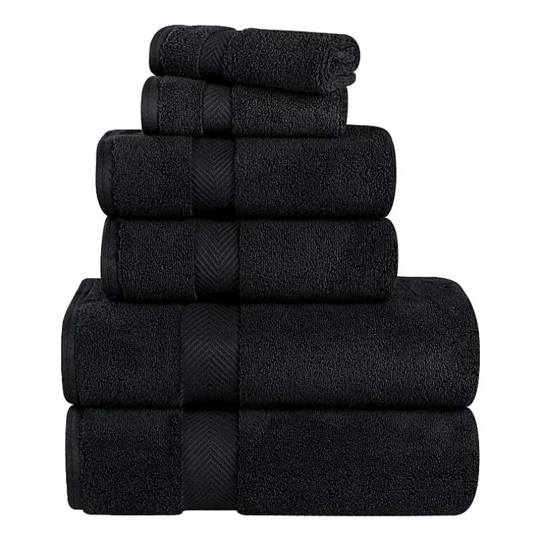 SUPERIOR® Zero Twist Cotton Chevron 6-pc. Quick Dry Bath Towel Set