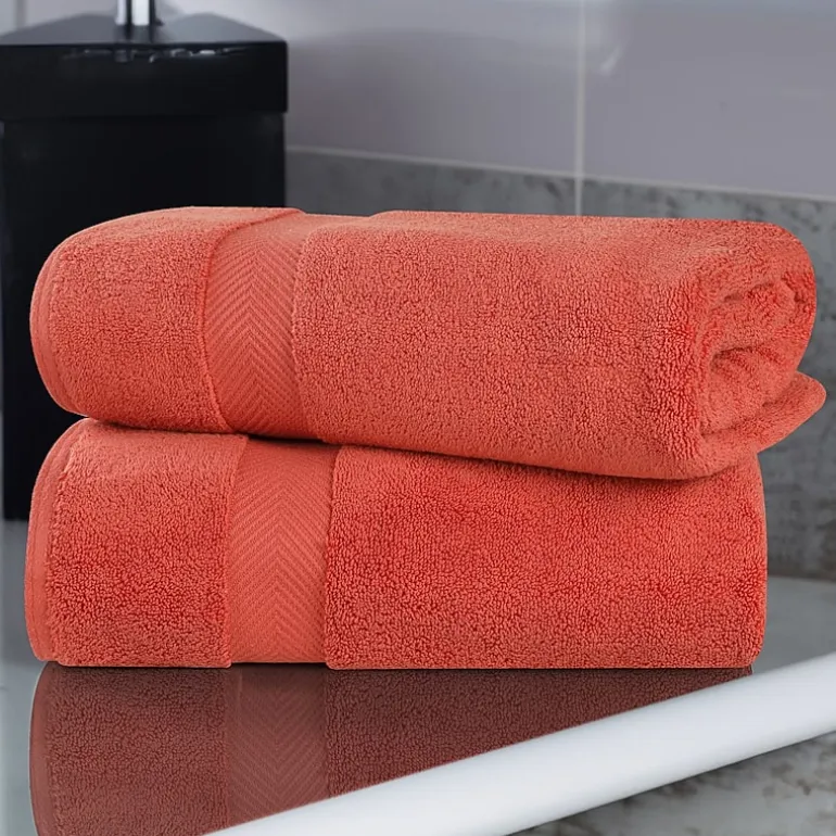 SUPERIOR® Zero Twist Cotton Chevron 2-pc. Bath Sheet