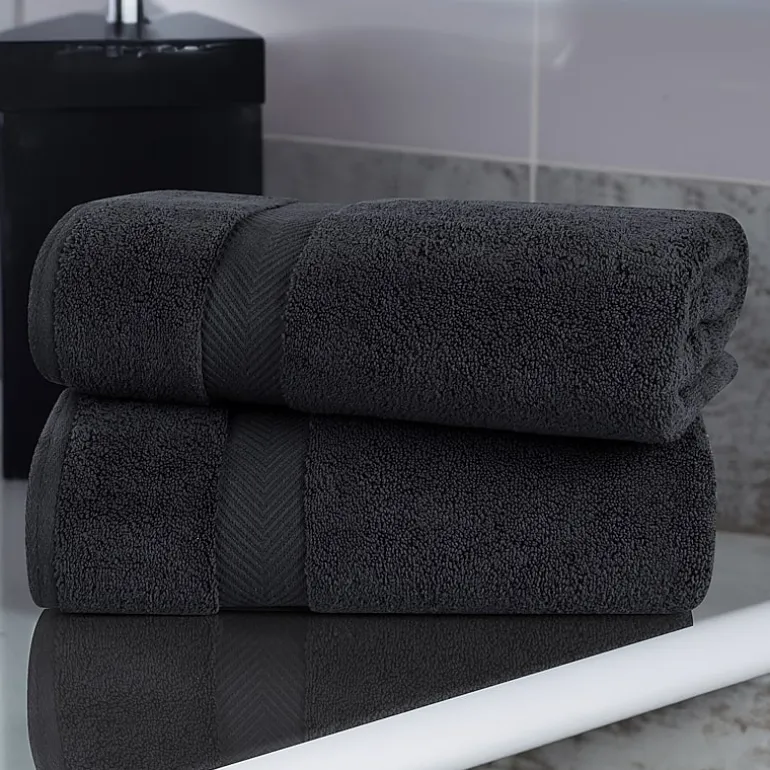 SUPERIOR® Zero Twist Cotton Chevron 2-pc. Bath Sheet